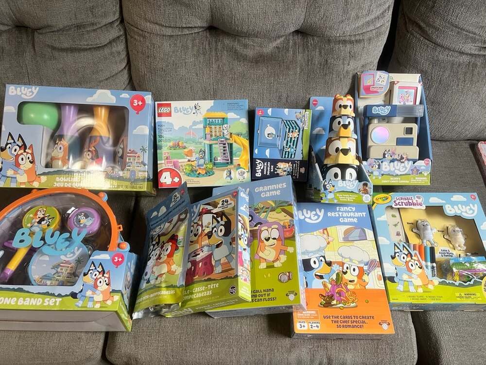Large Bluey Toy Bundle Including Games, Puzzles, LEGO, and Musical Instruments